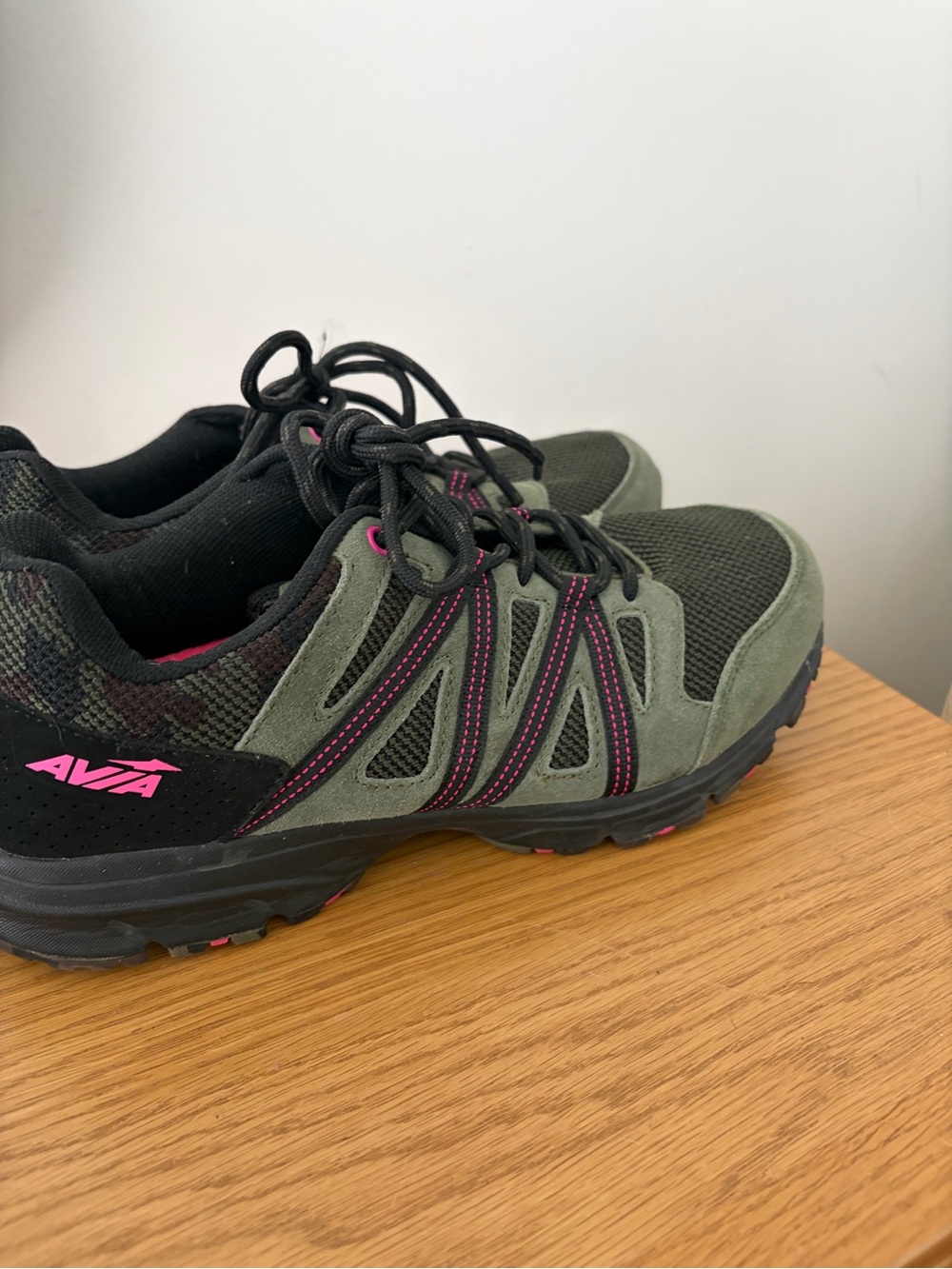 Avia Olive Green and Pink Women's Sneakers - Picture 3 of 4